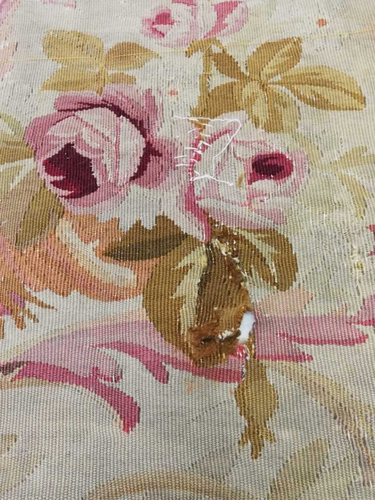 Dettaglio degrado tappeto Aubusson