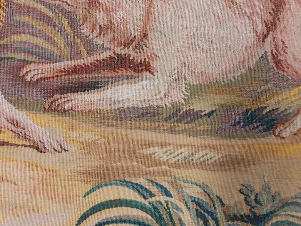 Dettaglio restauro arazzo